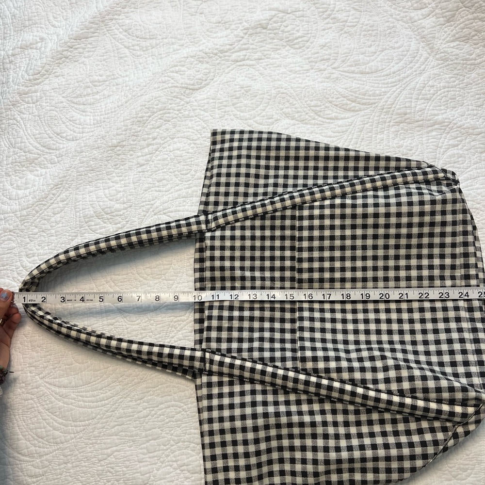 Black & White Gingham Tote Bag - Picture 9 of 11